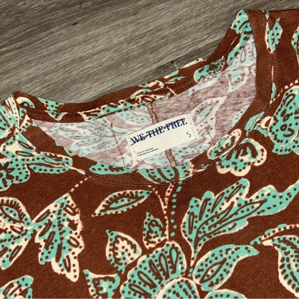 NWOT Free People We The Free Nina Printed Tee - Picture 4 of 6